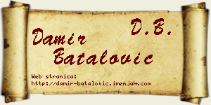 Damir Batalović vizit kartica